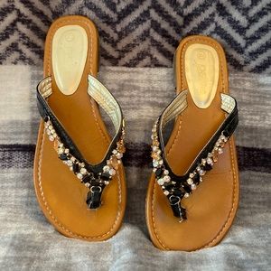 Palms bedazzled sandals/ flip flops